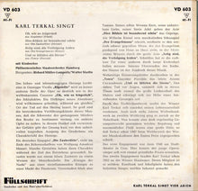 Load image into Gallery viewer, Karl Terkal : Singt Vier Arien Von Verdi, Mozart, Kienzl Und Puccini (7", EP)