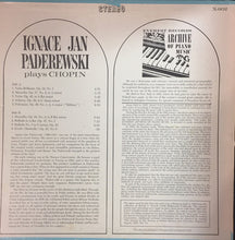 Load image into Gallery viewer, Chopin* - Ignace Jan Paderewski* : Plays Chopin (LP, Album)