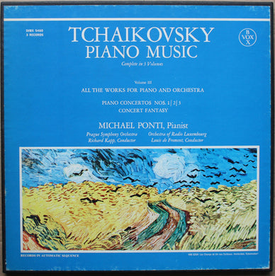 Pyotr Ilyich Tchaikovsky - Michael Ponti, The Prague Symphony Orchestra, Richard Kapp / Orchestra Of Radio Luxembourg, Louis De Froment : Piano Music Complete In 3 Volumes: Volume III, All The Works For Piano and Orchestra (3xLP + Box)