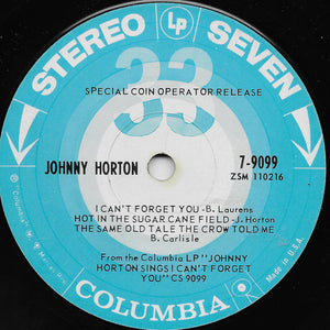 Johnny Horton : I Can't Forget You (7", Jukebox)