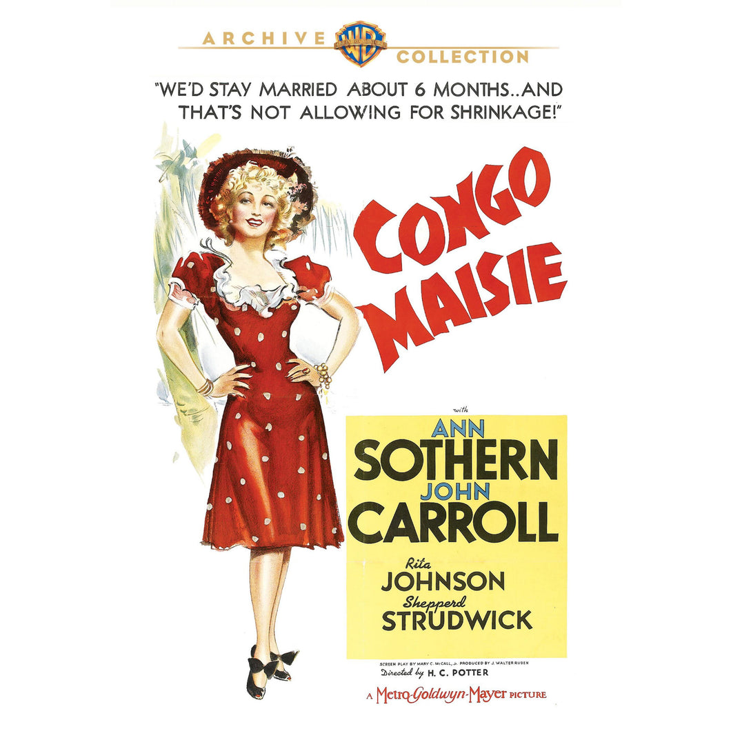 Congo Maisie - DVD - 1940 Ann Sothern, John Carroll, Rita Johnson