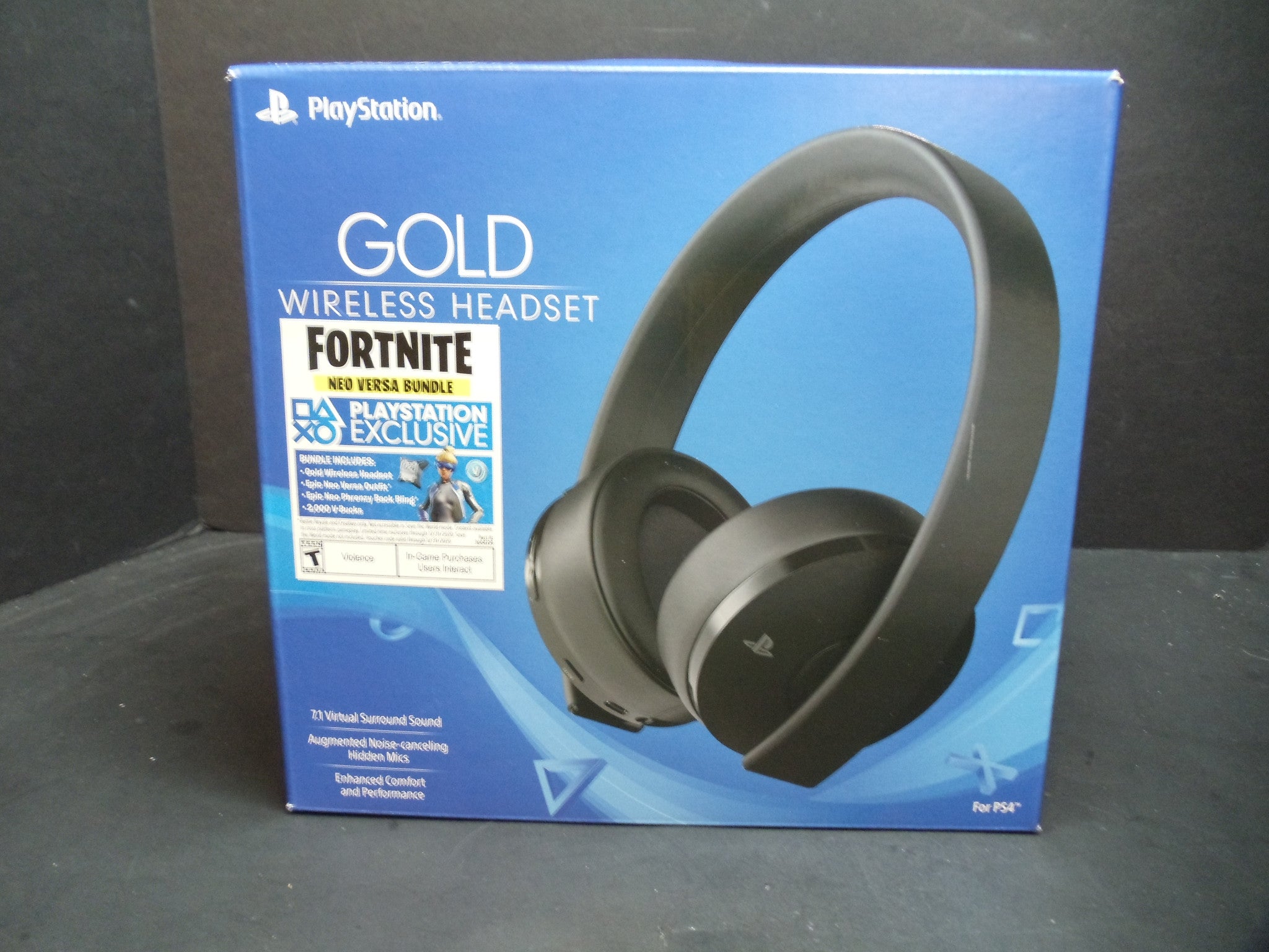Sony Gold Wireless Stereo Headset Black Fortnite Neo Versa
