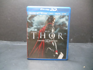 Thor (Blu-ray/3D Blu-ray/DVD, 2011, 3-Disc Set)