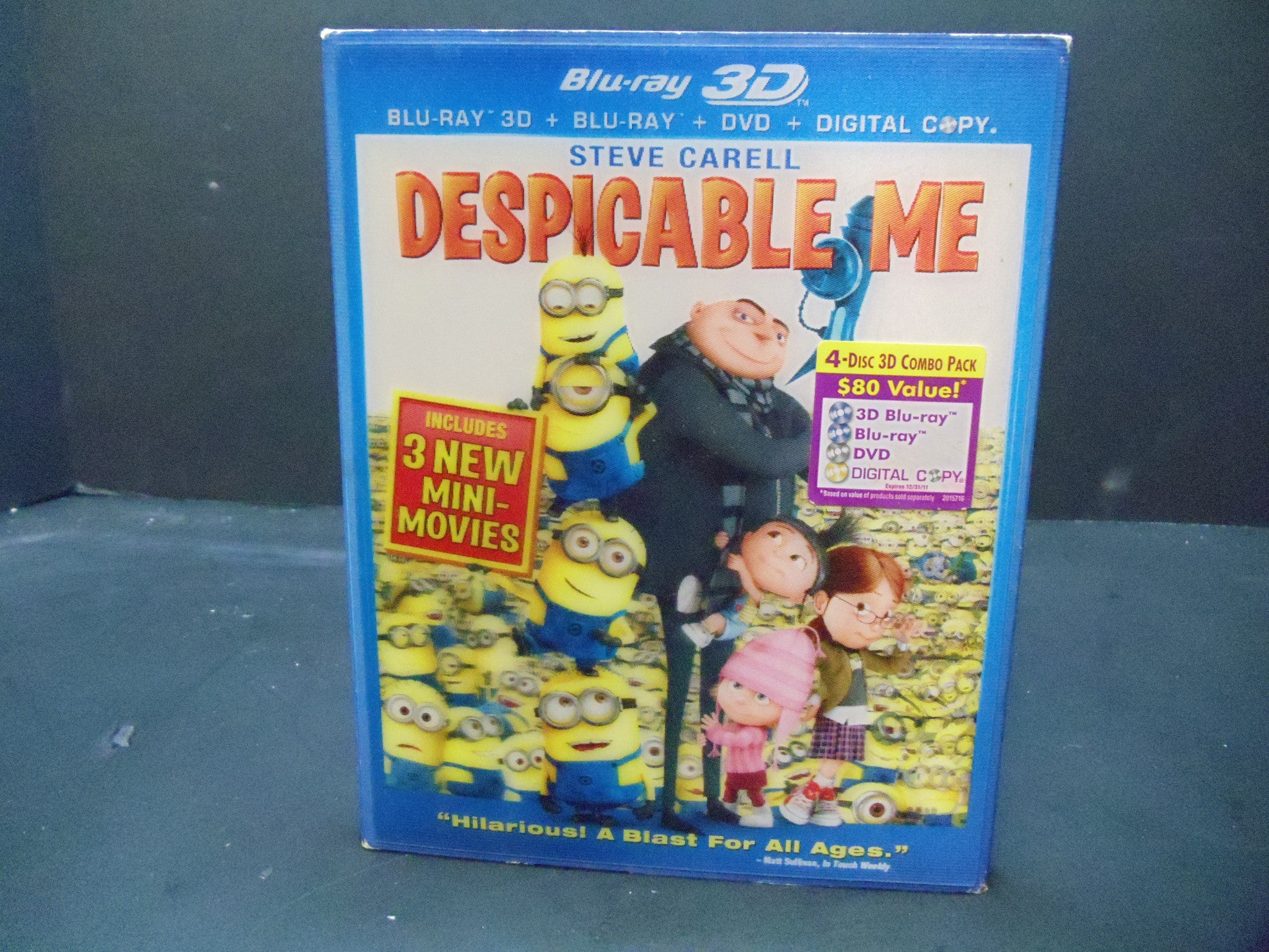 Despicable Me (Blu-ray, 3D, DVD, 2010, 4-Disc Set, ) – Media