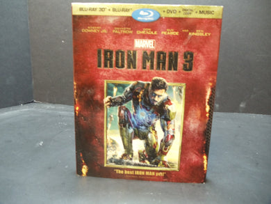 Iron Man 3 (Blu-ray, 3D, DVD, 2013, 3-Disc Set)