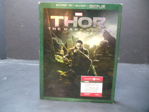 Thor: The Dark World (Blu-ray, 3D, 2014, 2-Disc Set, Loki Slipcover)