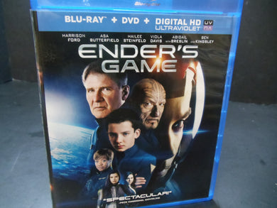 Enders Game (Blu-ray + DVD, 2014, 2-Disc) Harrison Ford, Abigail Breslin