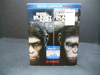 Rise & Dawn of the Planet of the Apes (Blu-ray, 2-Disc, 2013)