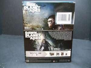 Rise & Dawn of the Planet of the Apes (Blu-ray, 2-Disc, 2013)