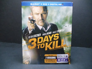 3 Days to Kill (Blu-ray, DVD, 2014, 2-Disc Set)