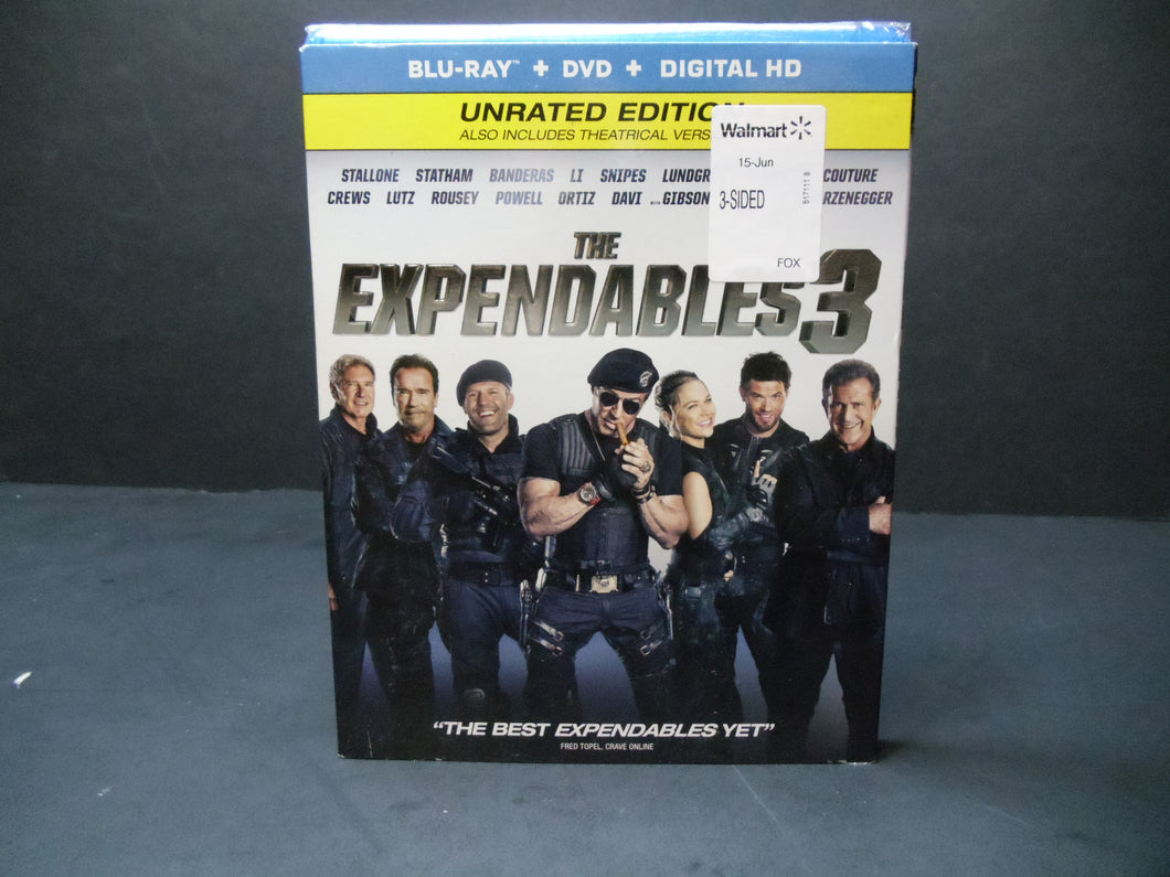 The Expendables 3 (Blu-ray, DVD, 2014, 2-Disc Set)