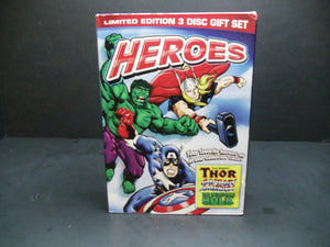 Heroes Limited Edition 3-Disc DVD set Captain America - Thor - Incredible Hulk