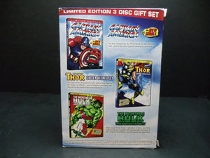 Heroes Limited Edition 3-Disc DVD set Captain America - Thor - Incredible Hulk