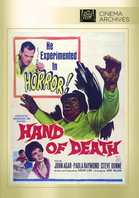 Hand of Death - DVD - 1962 - John Agar  Paula Raymond  Stephen Dunne